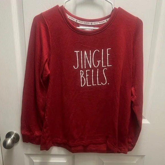 Rae Dunn |Festive Holiday Sweater|Red Jingle Bells Sweatshirt|Size Medium|EUC - Picture 6 of 7